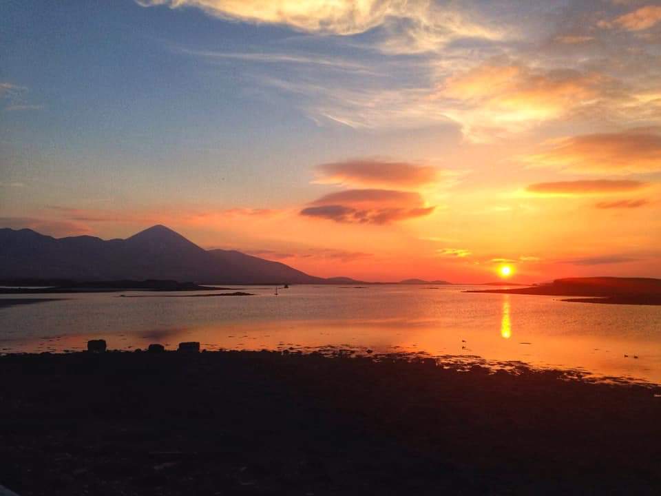 sunset over croagh patrick